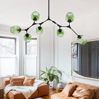 Valentina Pendelleuchte Schwarze/Gold Wohnzimmer/Schlafzimmer Glas-Purlicht