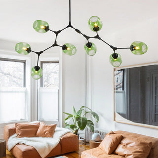Valentina Pendelleuchte Schwarze/Gold Wohnzimmer/Schlafzimmer Glas-Purlicht