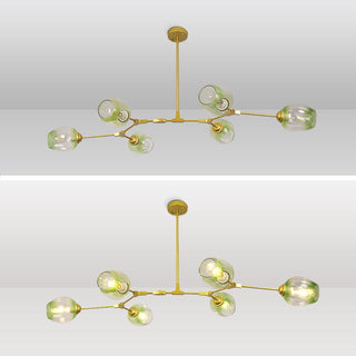 Valentina Pendelleuchte Schwarze/Gold Wohnzimmer/Schlafzimmer Glas-Purlicht