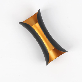 Ray Design Gebogene LED Außenwandleuchte Gold/Schwarz/Weiß Garten/Flur Metall-Purlicht
