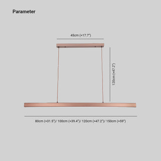 Arisha Moderne LED Pendelleuchte Linear Schwarz/Braun Esszimmer Metall-Purlicht