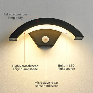Ray LED Außenwandleuchte mit Bewegungsmelder Garten Flur-Purlicht