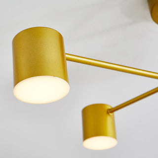 Arisha Deckenleuchte Kreis-Design Modern, Schwarz/Weiß/Gold, Wohnzimmer, Metall-Purlicht