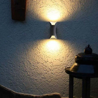 Ray Design Gebogene LED Außenwandleuchte Gold/Schwarz/Weiß Garten/Flur Metall-Purlicht