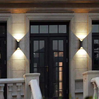 Ray Design Gebogene LED Außenwandleuchte Gold/Schwarz/Weiß Garten/Flur Metall-Purlicht