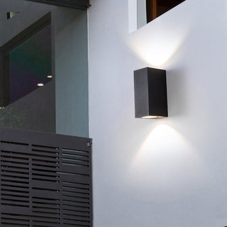 Ray Modern Rechteckige LED Außenwandleuchte Metall Glas Flur Garden-Purlicht