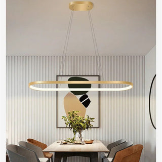 Arisha Modern Pendelleuchte Linear Schwarz/Weiß/Gold Esszimmer Metall-Purlicht