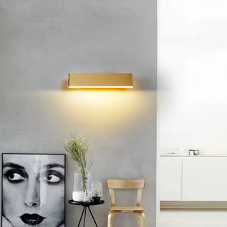 Arisha Minimalistische LED Wandleuchte Schwarz/Gold/Braun Schlafzimmer Metall-Purlicht