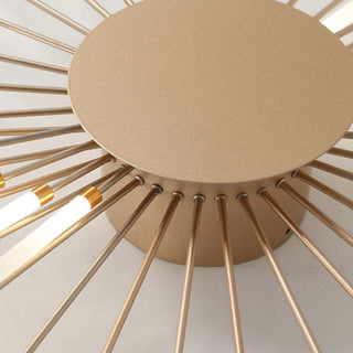 Arisha Industrial LED Deckenleuchte Schwarz/Gold Wohnzimmer Metall-Purlicht