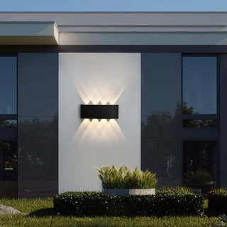 Ray Außenwandleuchte Modern Rechteck LED Weiß Metall Terrasse-Purlicht