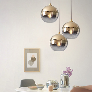 Arisha Modern Kugel LED Pendelleuchte Gold/Silber/Roségold Esszimmer Metall Glas-Purlicht