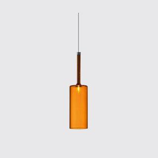 Aria Modern Zylinder LED Pendelleuchte Klar/Rot/Orange/Grau Esstisch Glas-Purlicht