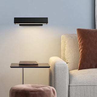 Arisha Modern Modern LED Wandleuchte Innen Drehbar Rechteckig Metall/Holz Wohnzimmer-Purlicht