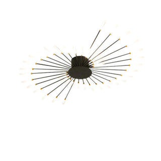 Arisha Industrial LED Deckenleuchte Schwarz/Gold Wohnzimmer Metall-Purlicht