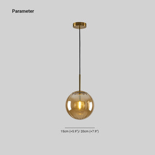 Valentina Modern Glaskugel LED Pendelleuchte Grau/Blau/Rot/Kaffee/Bernsteinfarben Esstisch Glas Metall-Purlicht