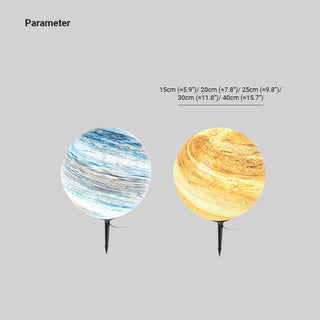 Aria Modern LED Außenleuchte Planet IP 65 Kugel Garten 2 Farben Glas-Purlicht