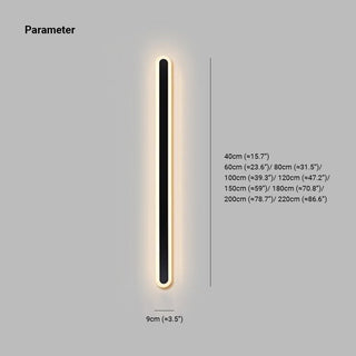 Arisha Linear LED Dimmbar Außenwandleuchte Schwarz Flur Terrasse Metall-Purlicht