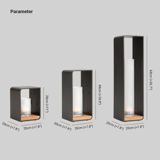 Ray Außenstehleuchte Minimalistisch Quadrat LED Metall Garten Flur-Purlicht