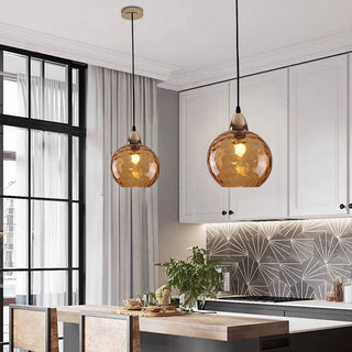 Aria Design LED Bunte Pendelleuchte Glaskugel 1 Flammig Esstisch-Purlicht