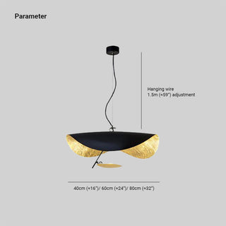Arisha Design LED Pendelleuchte/Denkenleuchte Gold/Schwarz Wohnzimmer-Purlicht
