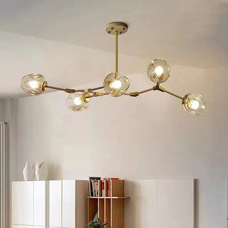 Valentina Pendelleuchte Schwarze/Gold Wohnzimmer/Schlafzimmer Glas-Purlicht