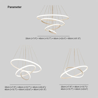Arisha Pendelleuchte Modern Ring LED Ess/Schlaf/Wohnzimmer-Purlicht