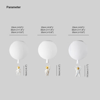 Aria Modern Astronaut Balloon LED Deckenleuchte 8 Farben Kinderzimmer-Purlicht