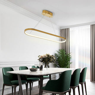 Arisha Modern Pendelleuchte Linear Schwarz/Weiß/Gold Esszimmer Metall-Purlicht