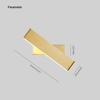 Arisha Minimalistische LED Wandleuchte Schwarz/Gold/Braun Schlafzimmer Metall-Purlicht