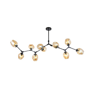 Valentina Pendelleuchte Schwarze/Gold Wohnzimmer/Schlafzimmer Glas-Purlicht
